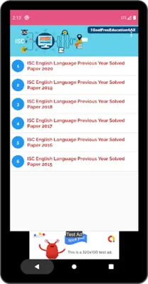 ISC 12th Previous Years Board android App screenshot 0