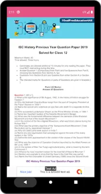 ISC 12th Previous Years Board android App screenshot 1